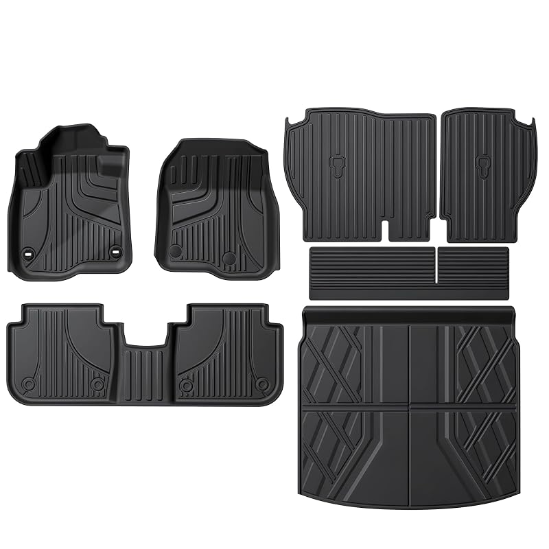 Jogo de tapetes automotivos em TPE para Honda CR-V 2023 a 2026, gasolina e híbrido, com protetores de encosto e tapete de porta-malas, 7 peças