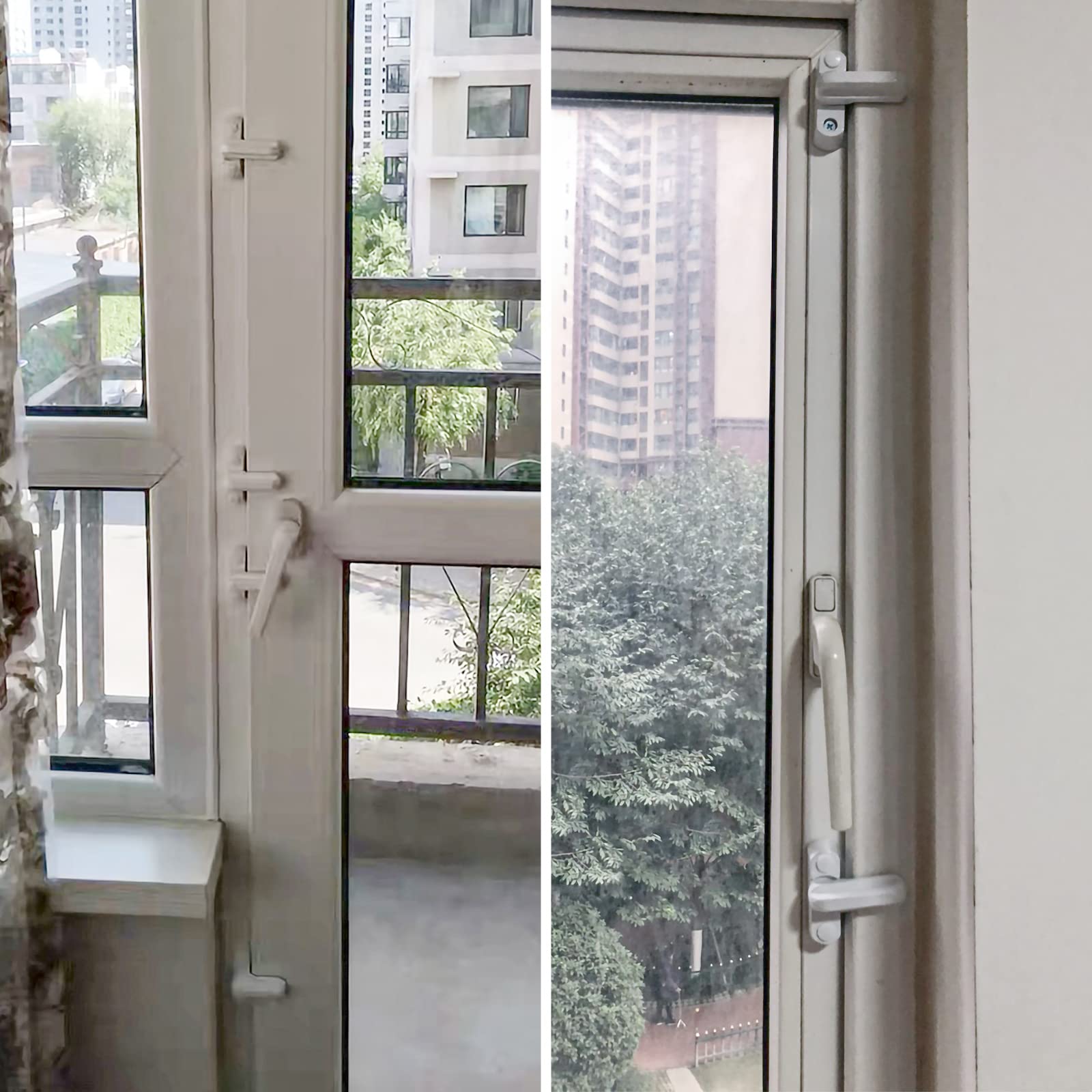 Ewwtrey 4pz Blocca Finestre E Porte - Sicurezza Bambini Con Serrature Alluminio - Foto 4