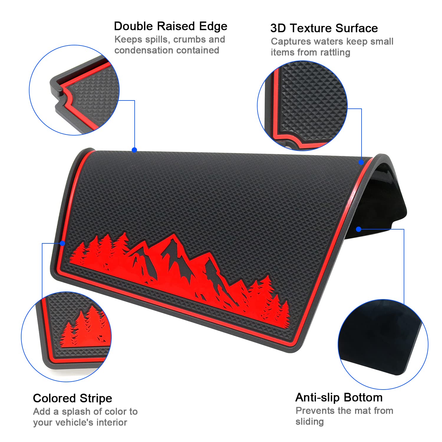 Dash Mat for Subaru Forester 2018-2024 Non-Slip Microfiber Pad Cover
