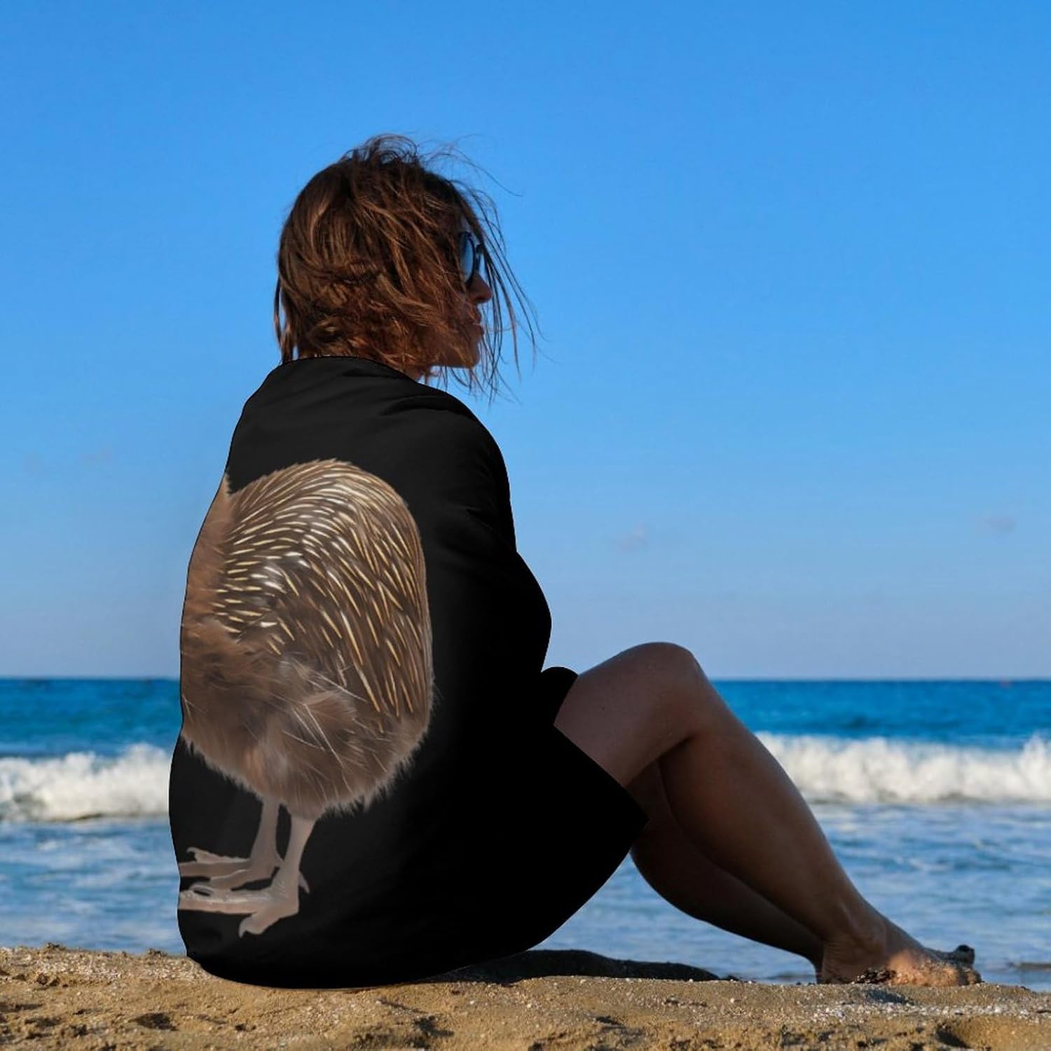 Kiwi Bird Oversized Beach Towel Soft Absorbent Pool Bath Swim Towels for Adults Travel Vacation Gifts 130x80cm