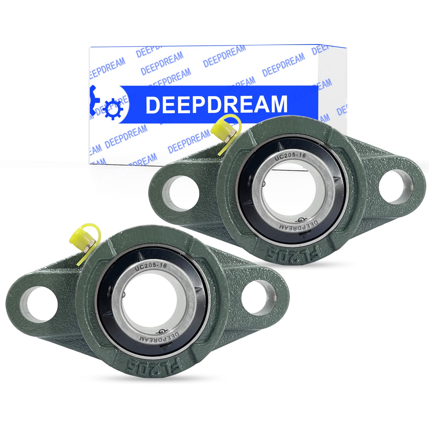 DEEPDREAM UCFL20516 Pillow Block Bearing,Pack of 2 Flange Mounted