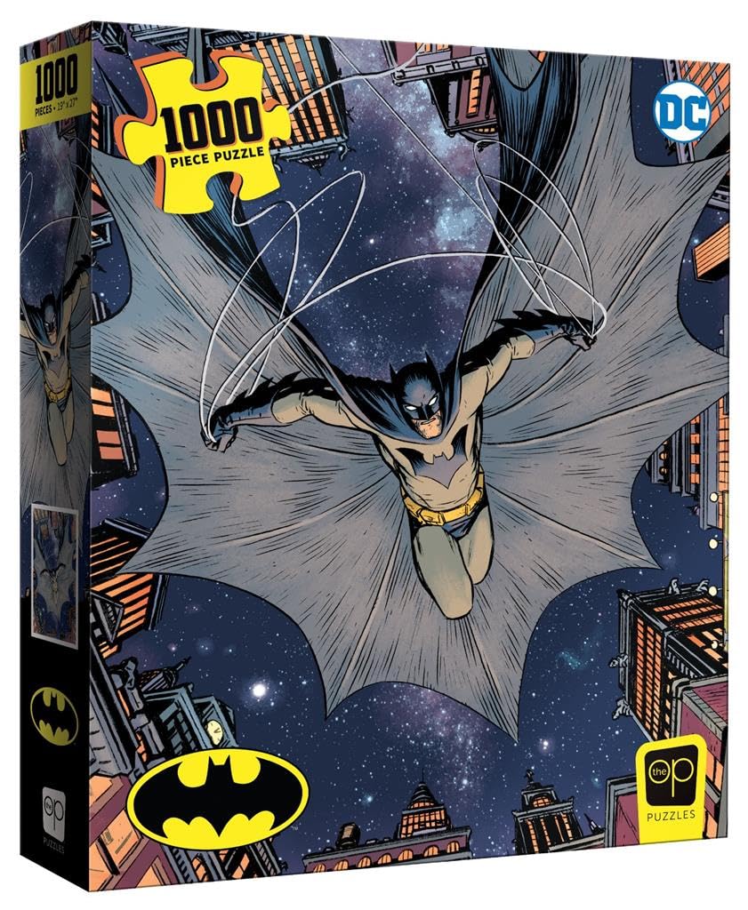 Batman I Am The Night 1000 Piece Jigsaw Puzzle | Officially Licensed Batman Merchandise | Collectible Puzzle Featuring Batman in Action from The Classic DC Comics Universe