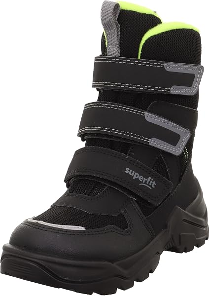 Superfit Snow MAX Gore-Tex buty zimowe z ciepłą podszewką, czarne/żółte 0030, szerokość 32 EU, Czarny żółty 0030, 32 EU