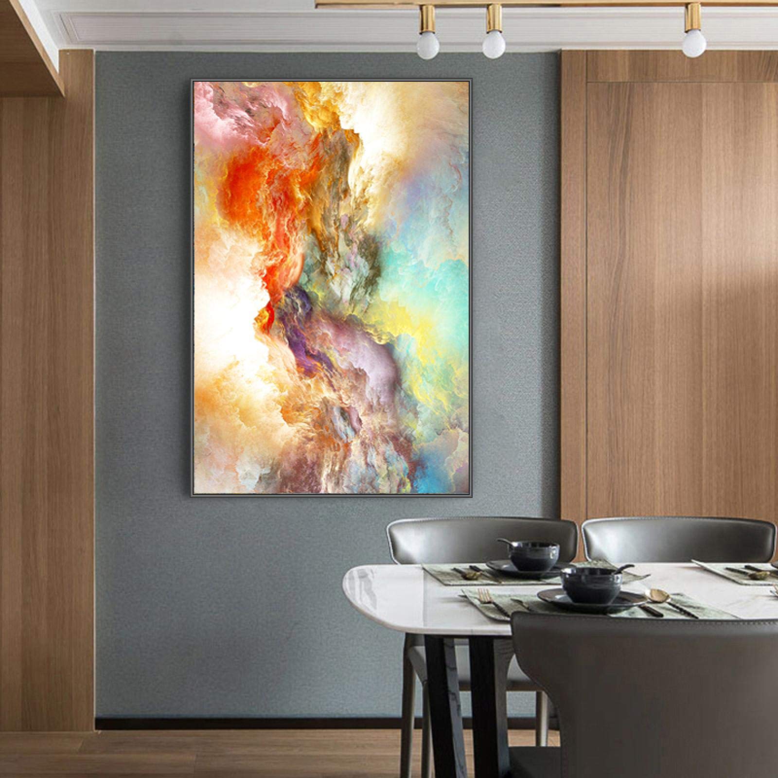 Amazon｜抽象的な非現実的なカラフルな雲キャンバス絵画風景壁アート