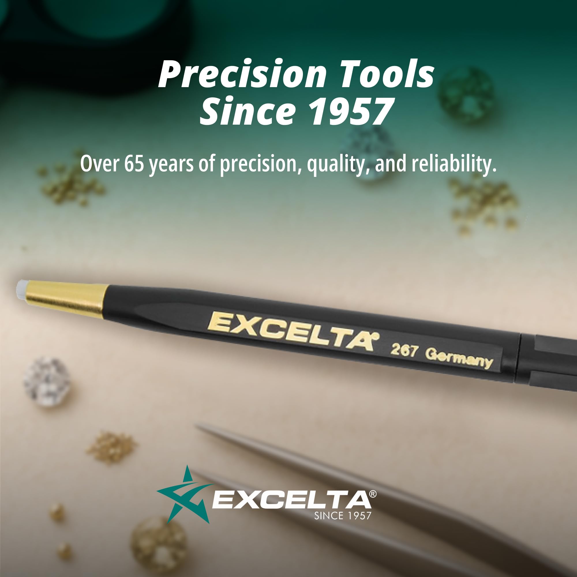 Excelta 267 – Cepillos – Rayado – Recto – Dos Estrellas – Mango de plástico con cerdas de fibra de vidrio, 0.25" de altura, 0.63" de ancho, 1" de longitud