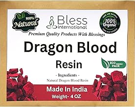 Bless International Premium Grade A Indian Dragon’s Blood Resin Dracaena Daemonorops Draco Sap 100% Pure Natural Organic Incense Sangre De Grado Gum Sacred Aroma for Yoga 0.25Lb-113.3-Grams-4-Ounces