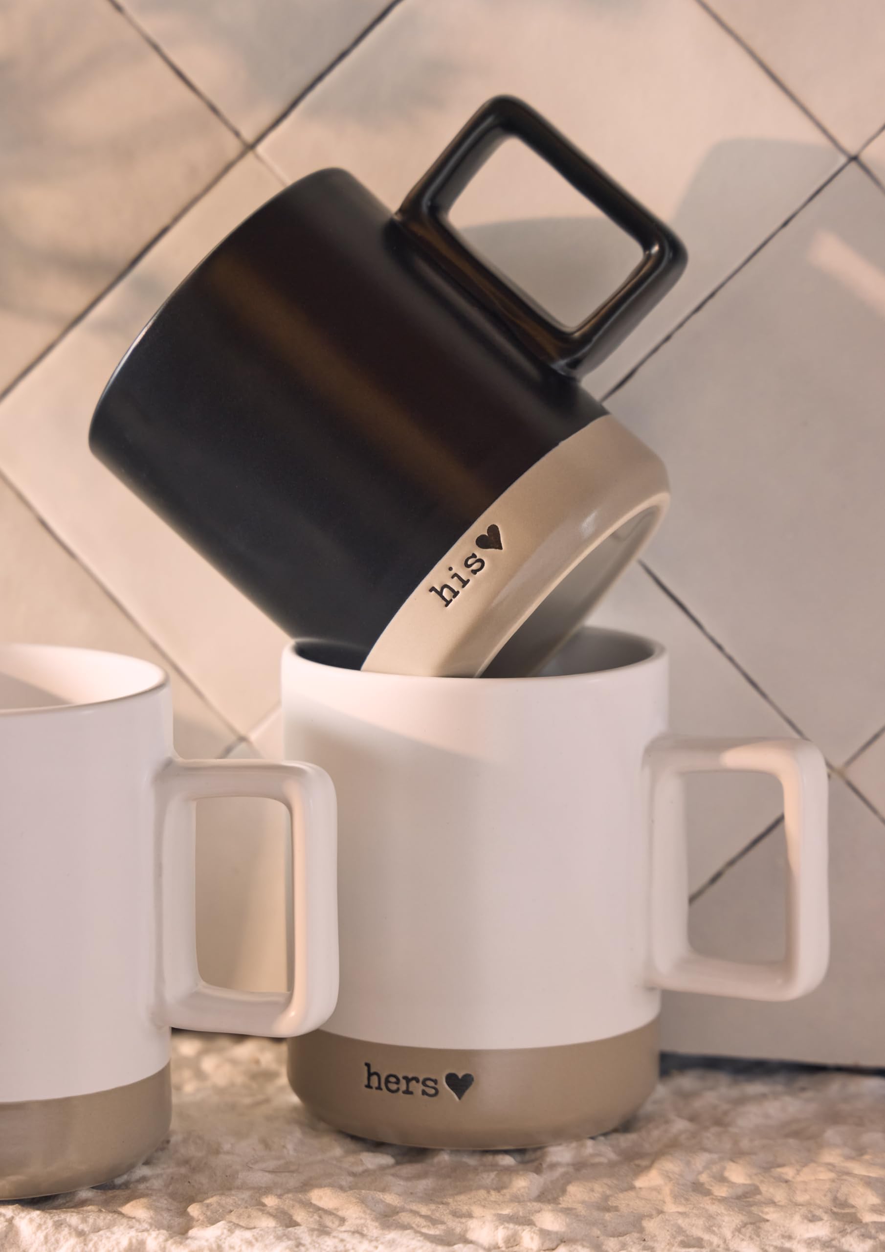Tognana Confezione 2 Mug 400 Cc You & Me Stoneware Multicolor