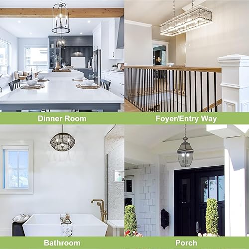 Miniatura 6 de Sigalux Bombilla LED E12 regulable, bombillas LED de candelabro, bombillas de candelabro, bombillas tipo B con certificación UL