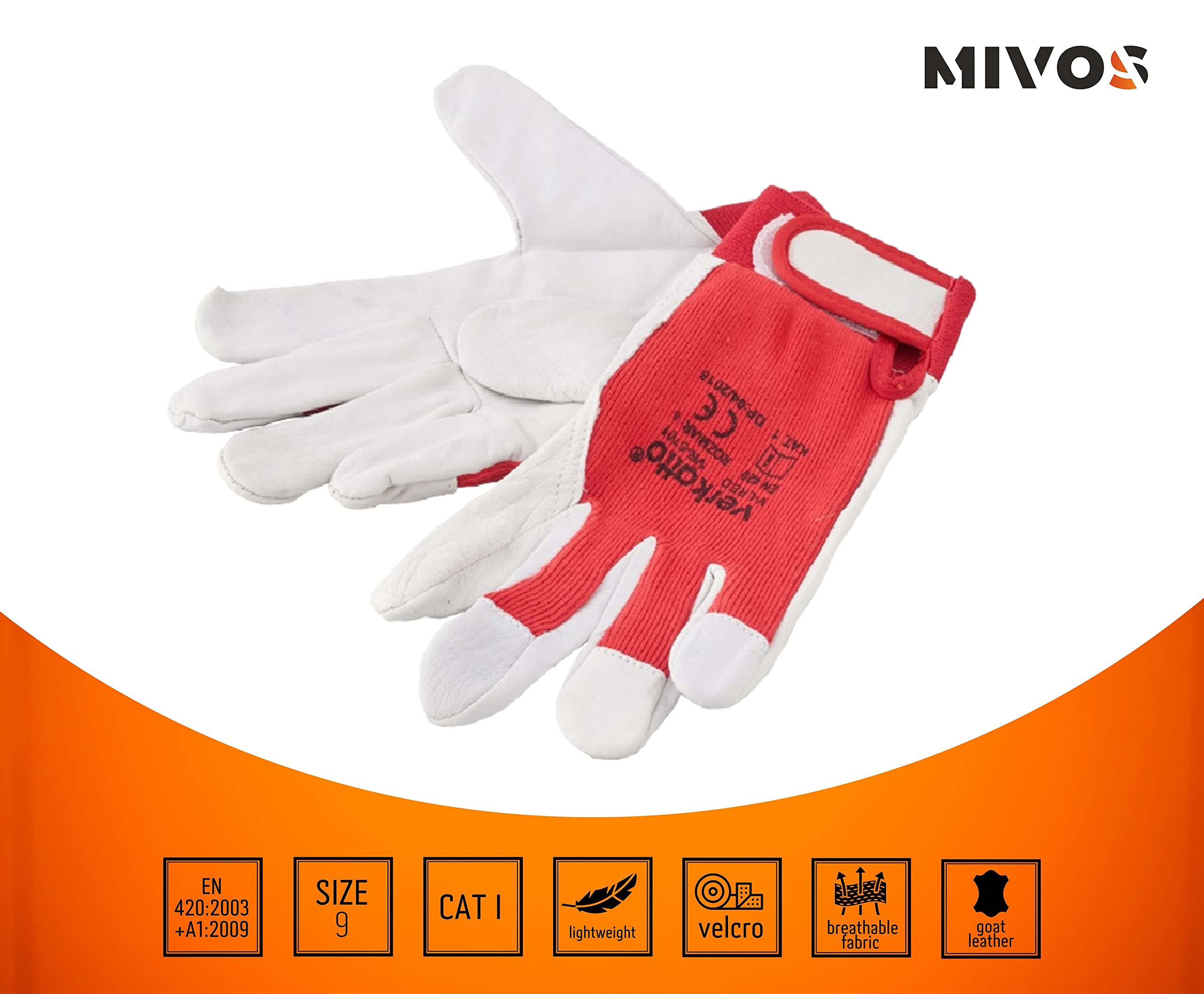 Guanti Da Lavoro In Pelle Di Capra E Cotone - Foto 12