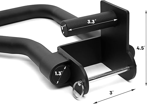 Miniatura 5 de AmStaff Fitness Dip Bar Attachment for Squat & Power Rack – Compatible for 2x2" - 2.5x2.5" - 3x3" Inches Tube with 1-Inch Hole Racks – (Pair)