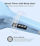 Farery Hair Waver Deep Wave Crimper for Women - 1.25 Inch | Beach Waves Curling Iron, Smart Buzzer Timer (4-10s), 9 Heat Settings 285°F-430°F, Tourmaline Ceramic Negative Ion