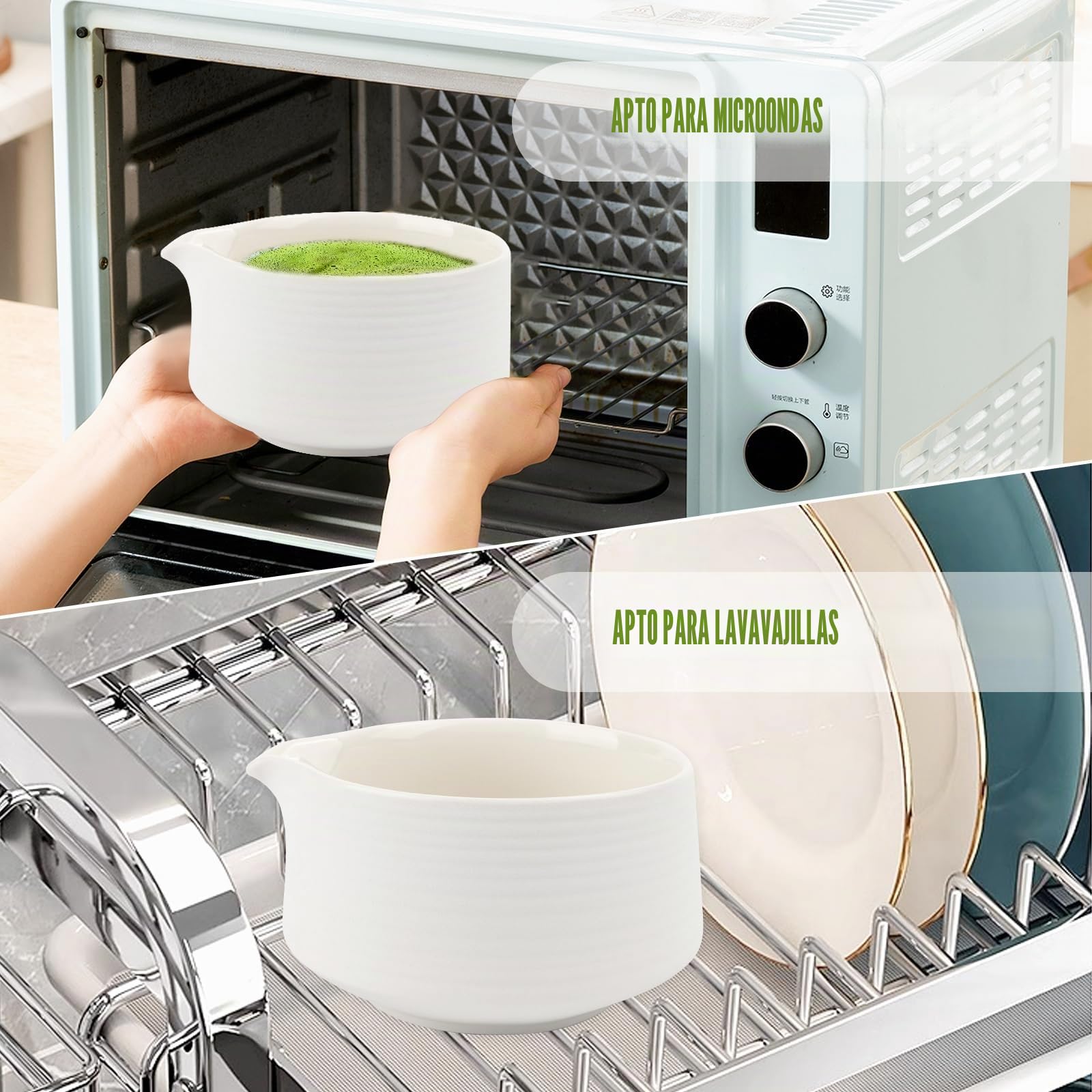 Cuenco Te Matcha, Matcha Kit Con Vertedor Utensilios De Té Tradicional Japonesa Para Té Cuencos Ceramica Matcha Bowl Hecho a Mano Matcha Latte