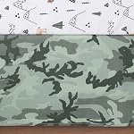 The Peanutshell 3 Ensemble de literie pour bébé en pièces pour garçons - Nouveau-né, nourrisson & Ensemble de lit pour nourrisson avec feuille de lit encastrée, consolateur à volants de poussière - Bois Camo