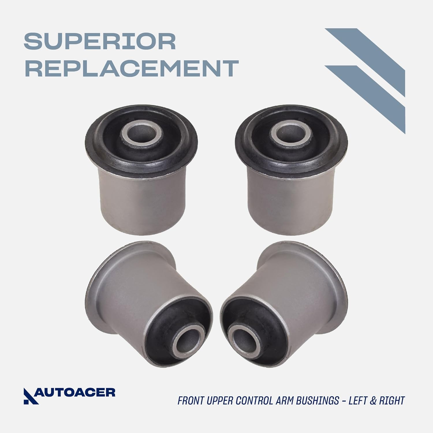 Front Suspension Kit 8 Piece - Front Upper & Lower Control Arm Bushings for Land Cruiser / J200 2008-2021, Tundra 2007-2019, Sequoia 2007-2019, LX570 2007-2021 (2WD / 4WD Models)