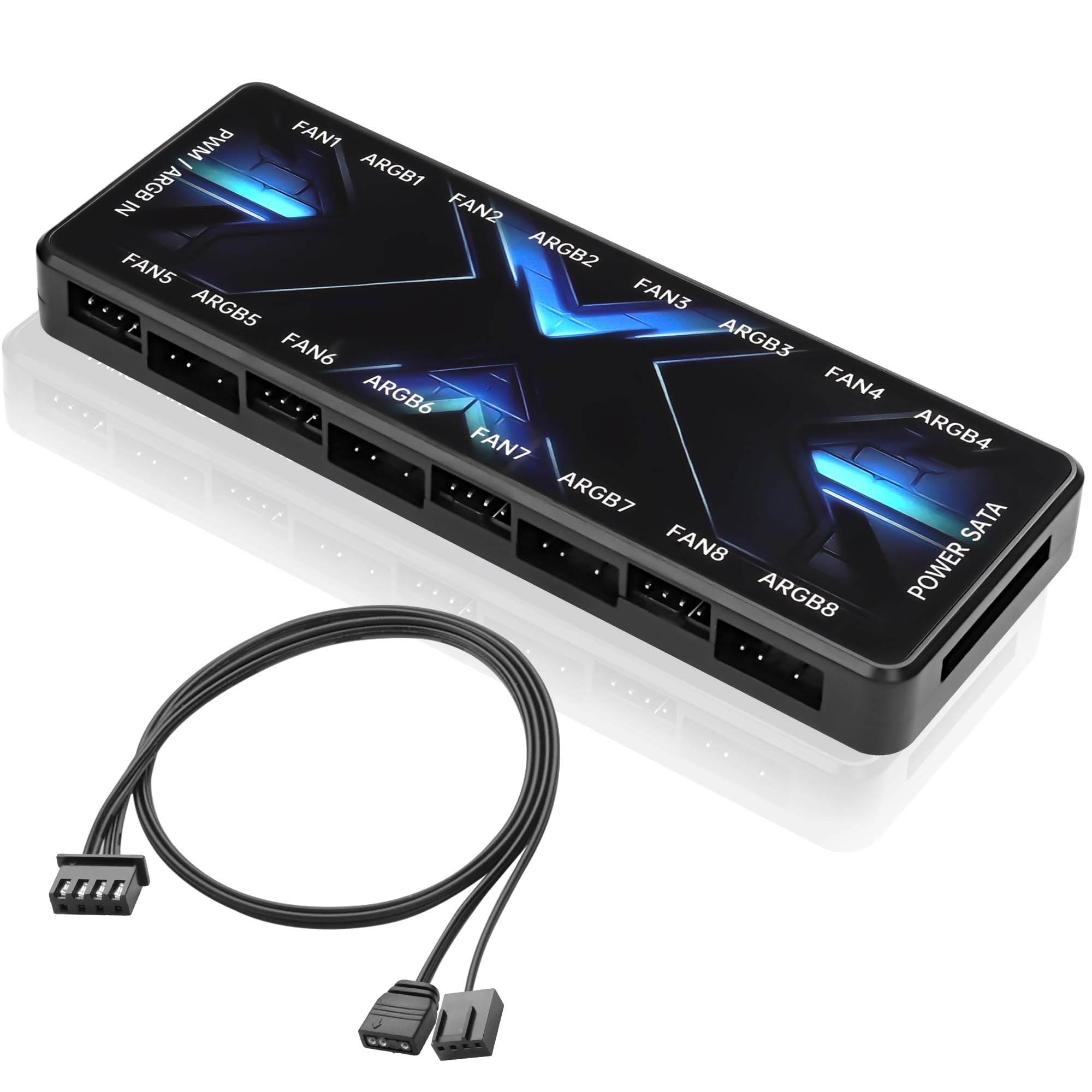 Contrôleur ARGB Avec Télécommande - Hub RGB 5V 3 Broches - Pour Ventilateurs Et Bandes LED PC
