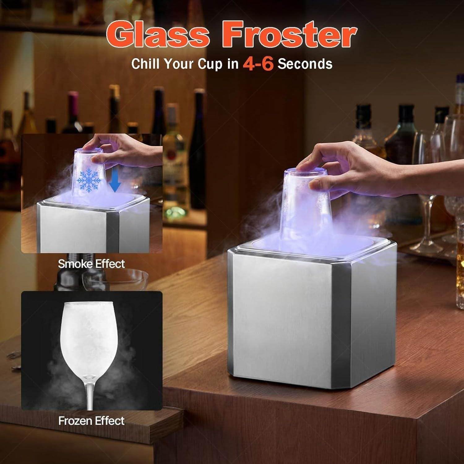 Raffreddatore per Bicchieri Da Birra, 4-6 Secondi/Bicchiere Con Luce LED, Raffreddatore Istantaneo per Bicchieri Di Vino, Bevande Miste E Succhi, Raffreddatore per Bicchieri Di Vetro Ideale per Bar