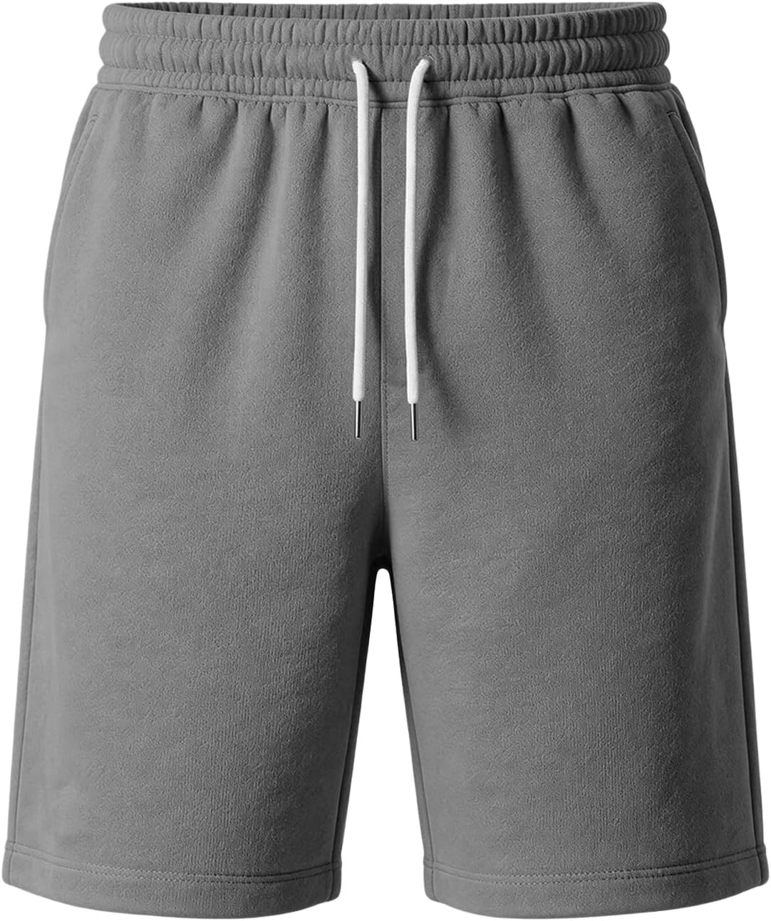 Ymosrh Men's Casual Shorts Elastic Waist Drawstring Summer Beach Shorts with Pockets S-5XL