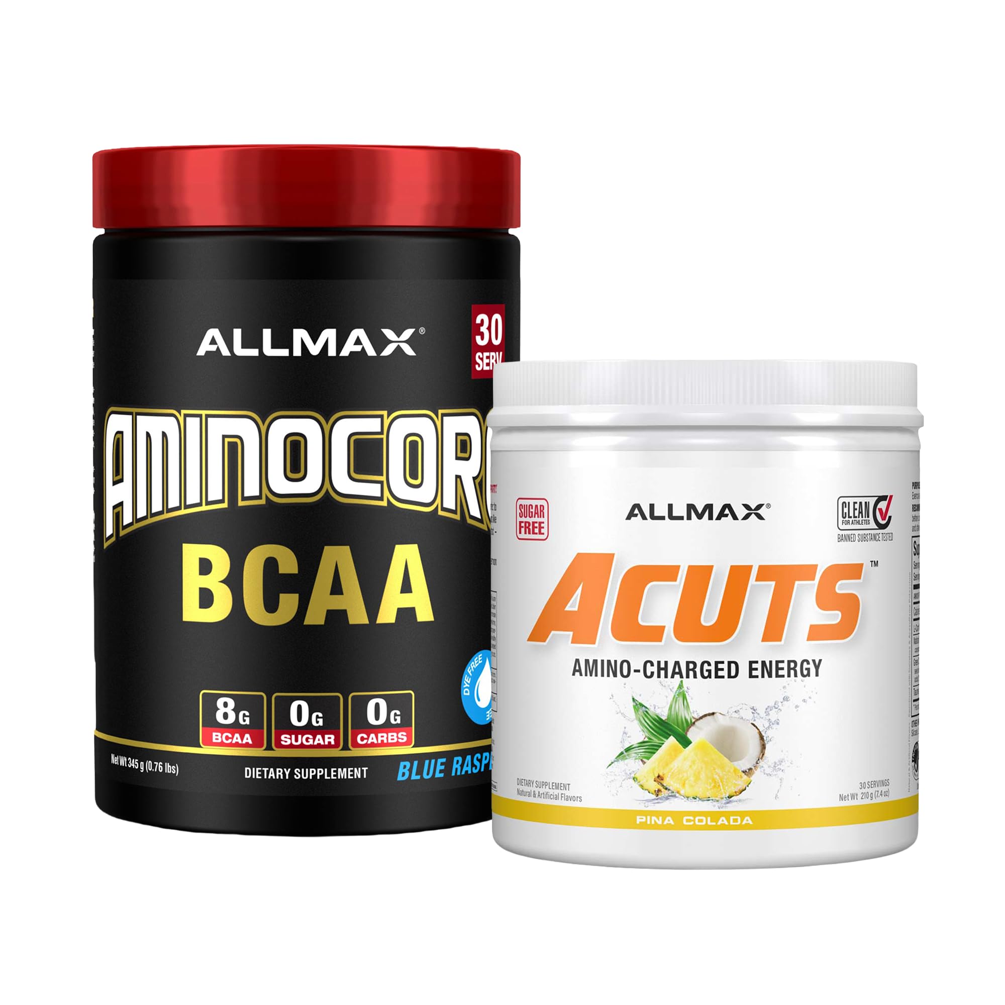 ALLMAX Aminocore BCAA + ACuts Amino Energy Stack, Amino Acid Supplement