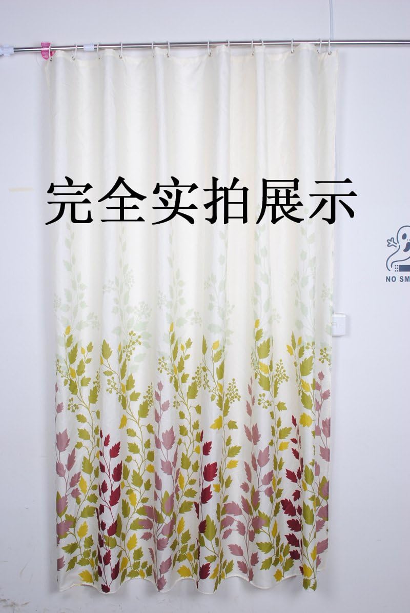 72" Maple Leaf Waterproof Polyester Shower Curtain