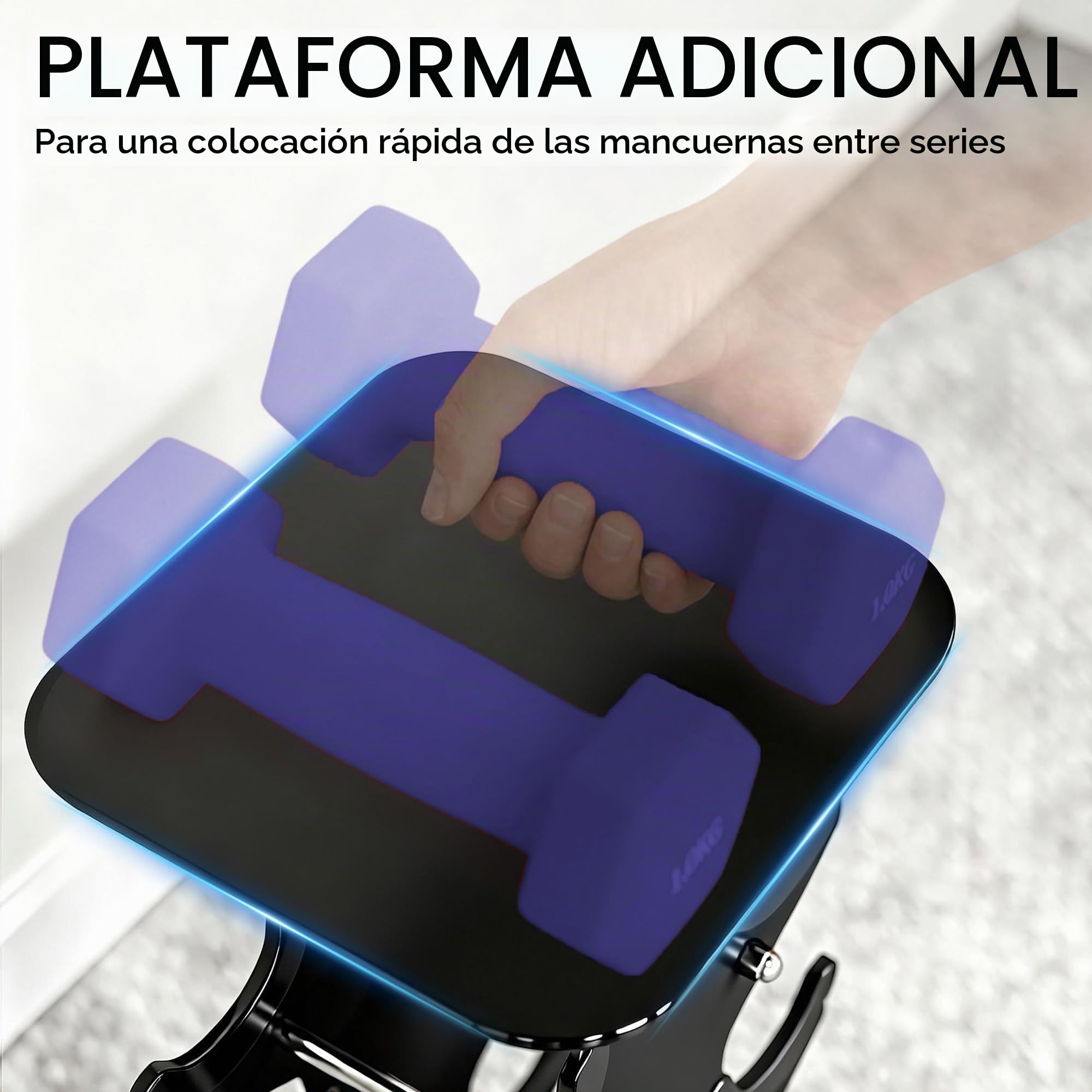 SPORTNOW Juego de mancuernas de 3 pares con bastidor de almacenamiento, mango antideslizante, juego de mancuernas hexagonal de 1-5 kg para gimnasio en casa