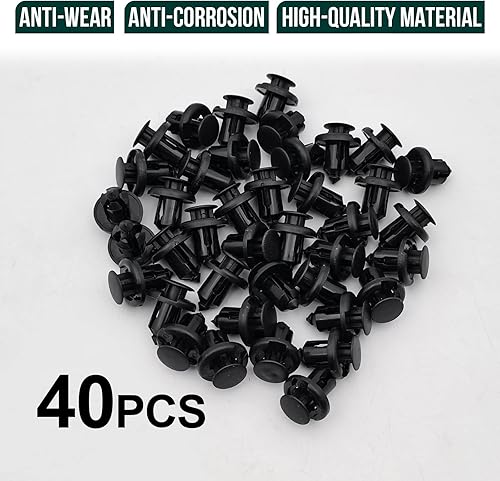 Miniatura 6 de TOPCNOEM Kit de 40 clips para guardabarros de parachoques, carrocería de automóvil de 0.394in con clip de expansión compatible con Honda CR-V Accord
