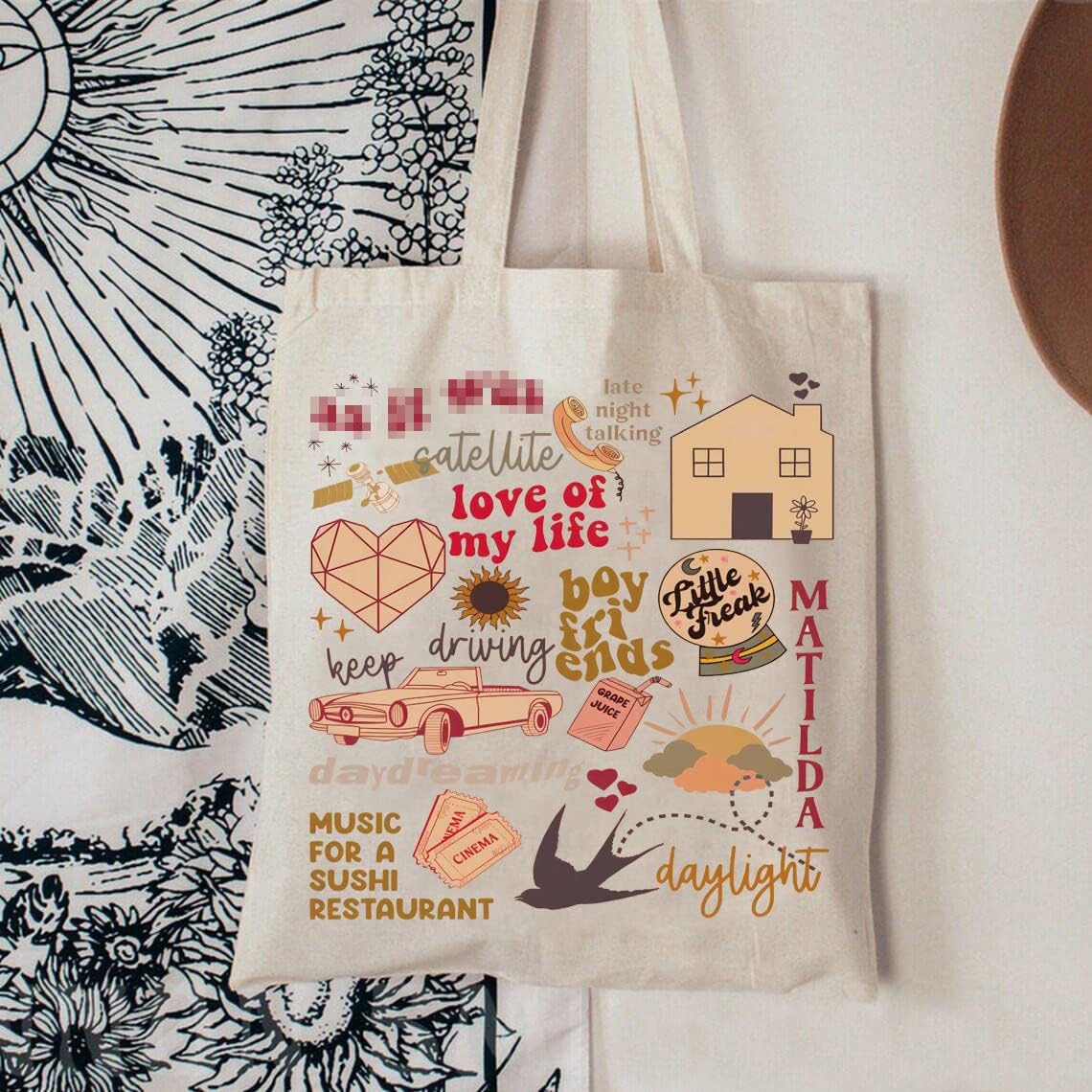 BLUPARK Singer Merch Singer Tote Bag Singer Album Inspired Gift Fans Gift Singer Album Gift Music Lover Gift HS Merchandise