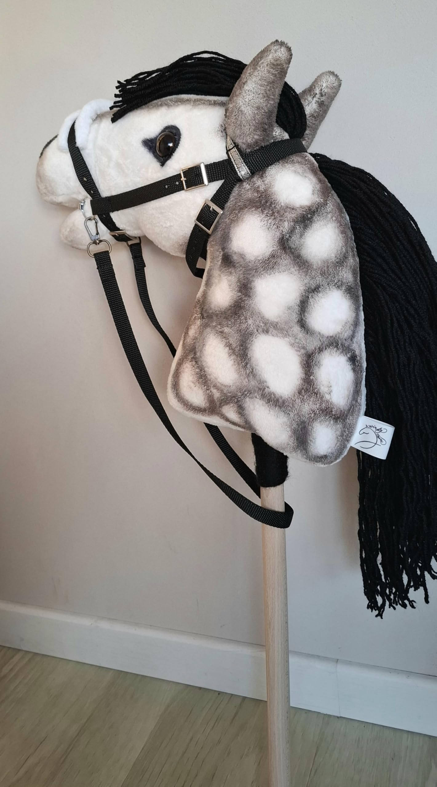 Hobby Horse Pferd Appaloosa Steckenpferd A3 mid Abnehmbare Trense