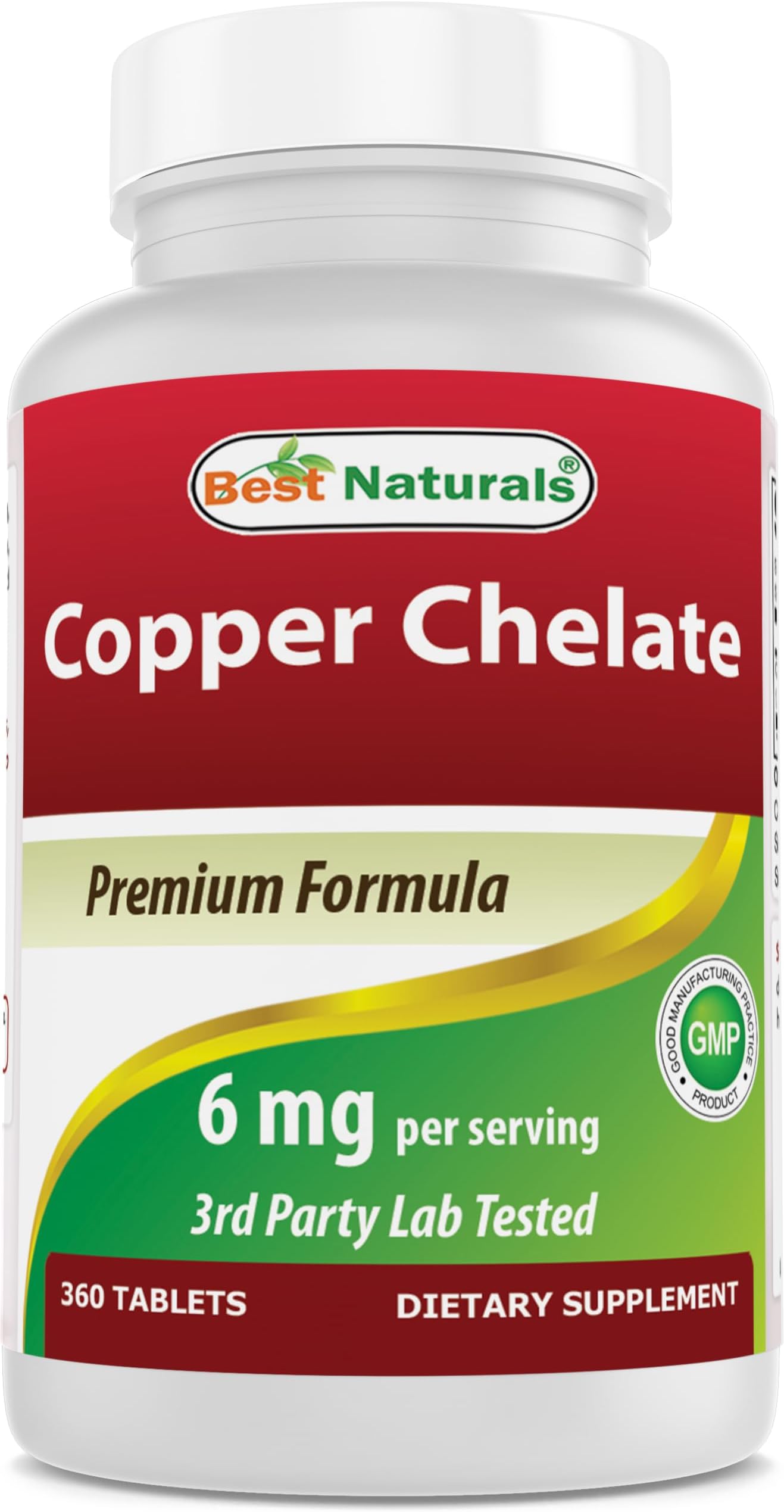 Copper Chelate 6 mg per Serving- 360 Tablets