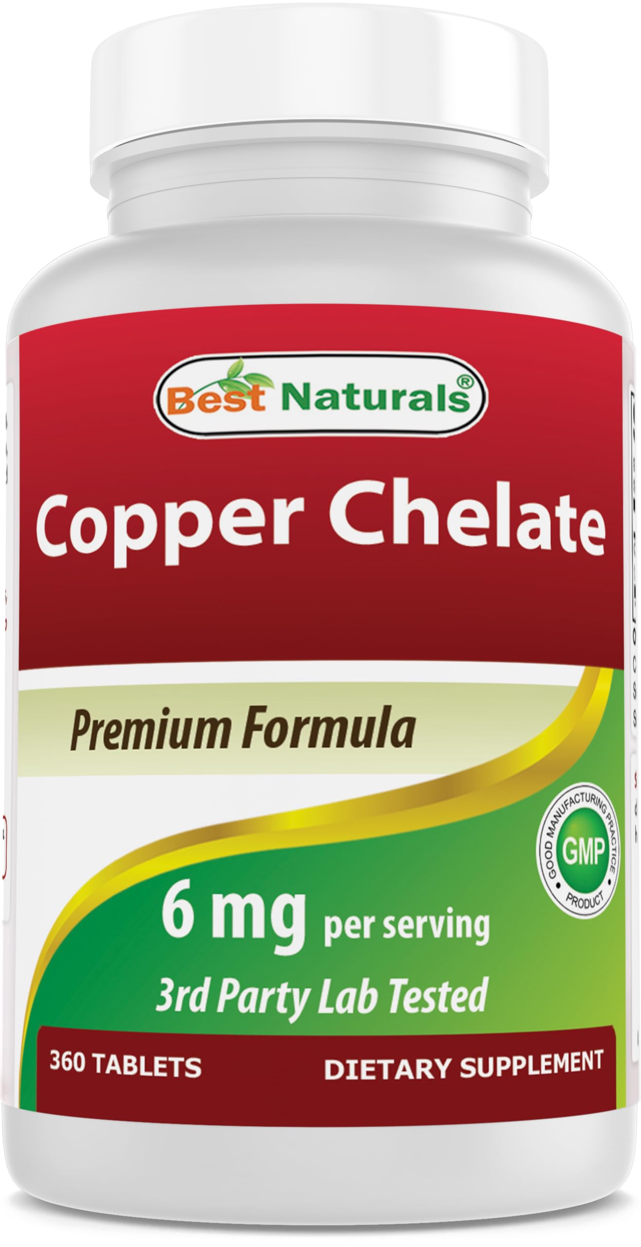 Copper Chelate 6 mg per Serving- 360 Tablets