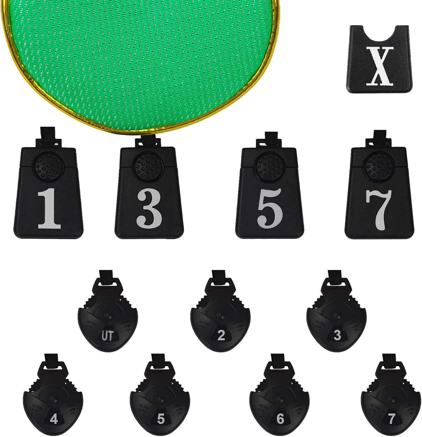 Andux 5Pcs/Set Gold Golf 460cc Driver Fairway Woods Hybrids Club Head Covers MT/ZH15