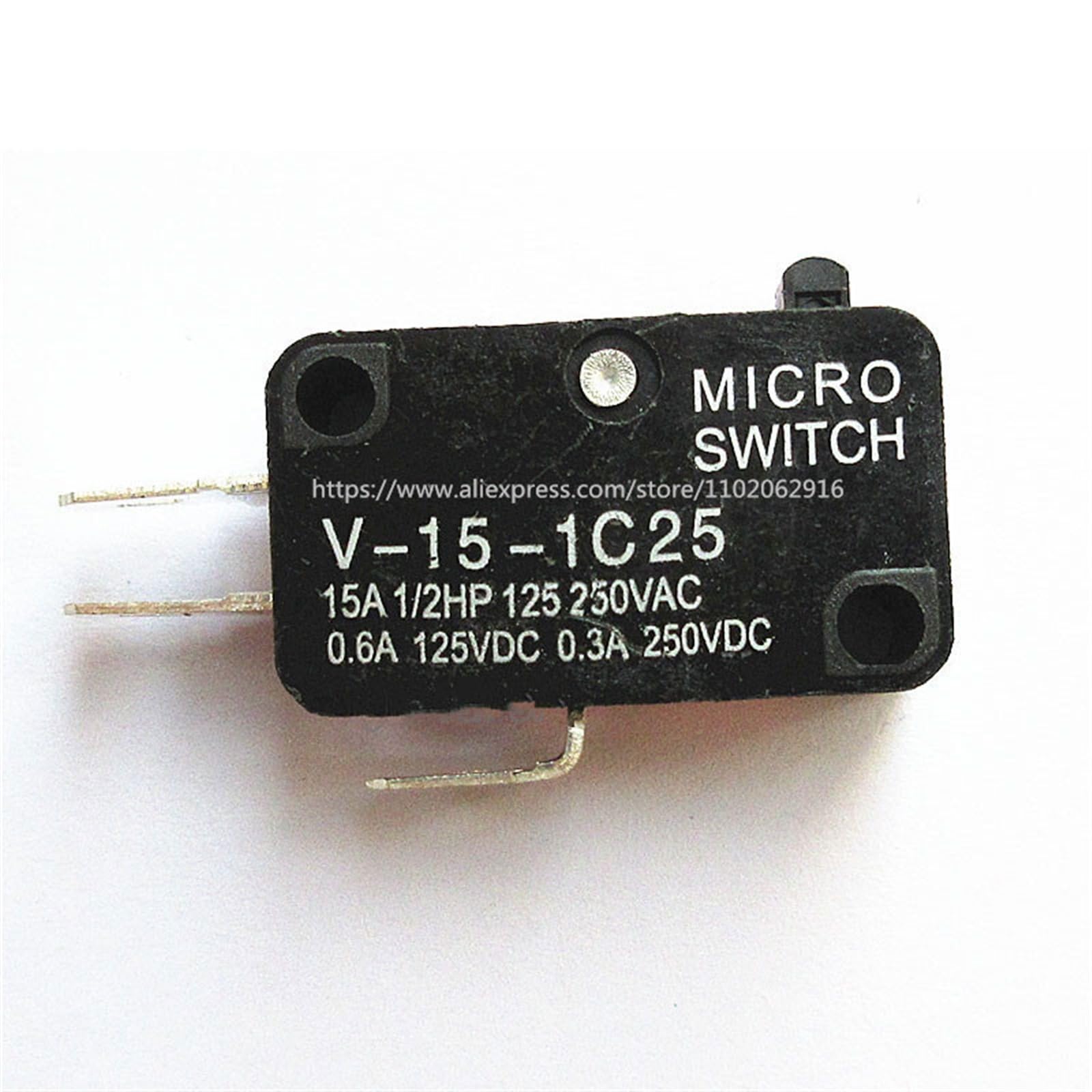 Micro interrupteur fin de course pour portail automatique et imprimante 3D levier rouleau V-15-1C25