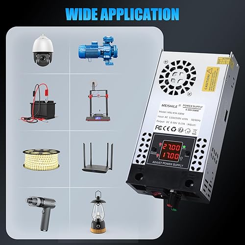 Miniatura 7 de Actualización ajustable (0-30V 0-17A) 500W DC Fuente de alimentación conmutada AC-DC Transformador con botones ajustablesSistema de sensor de