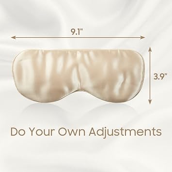 Sleep Mask 100% Mulberry Silk, Champagne Gold