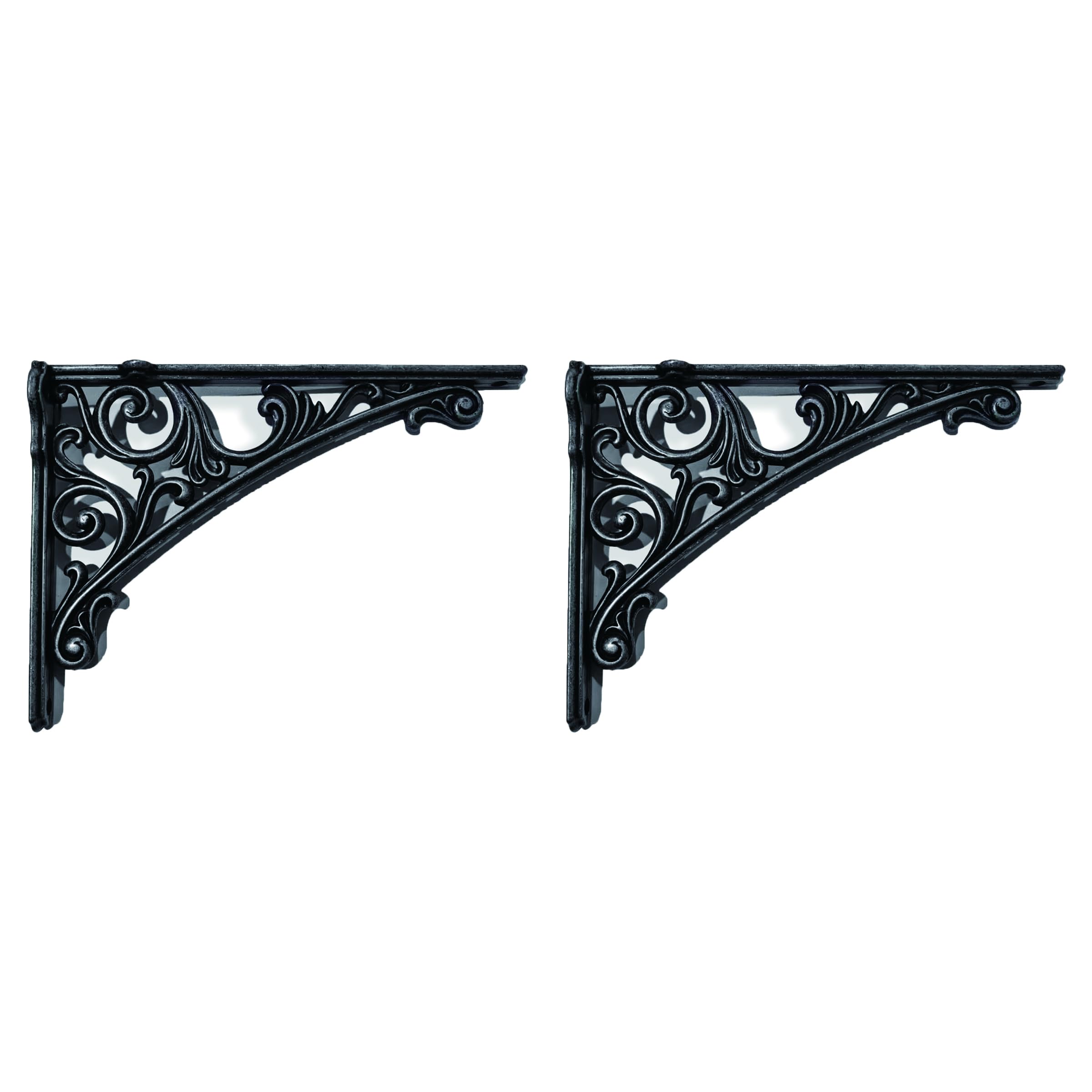 KHTUMEWARE-BFS Antique Iron Shelf Brackets 2-Pack in Antique Iron — KHTUMEWARE
