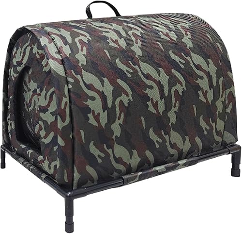 Outdoor Cat House for Stray Cats - Weatherproof Shelter with Elevated Feet, Port