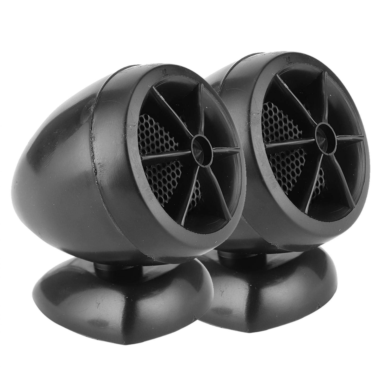 Haut-Parleur Audio, ABS + Aimant 1200W 12V Tweeter Mini Cornet Musique dôme Haut-Parleur pour système Audio de Voiture, Porte de Voiture, Panneau de boîte à Gants(Le Noir)