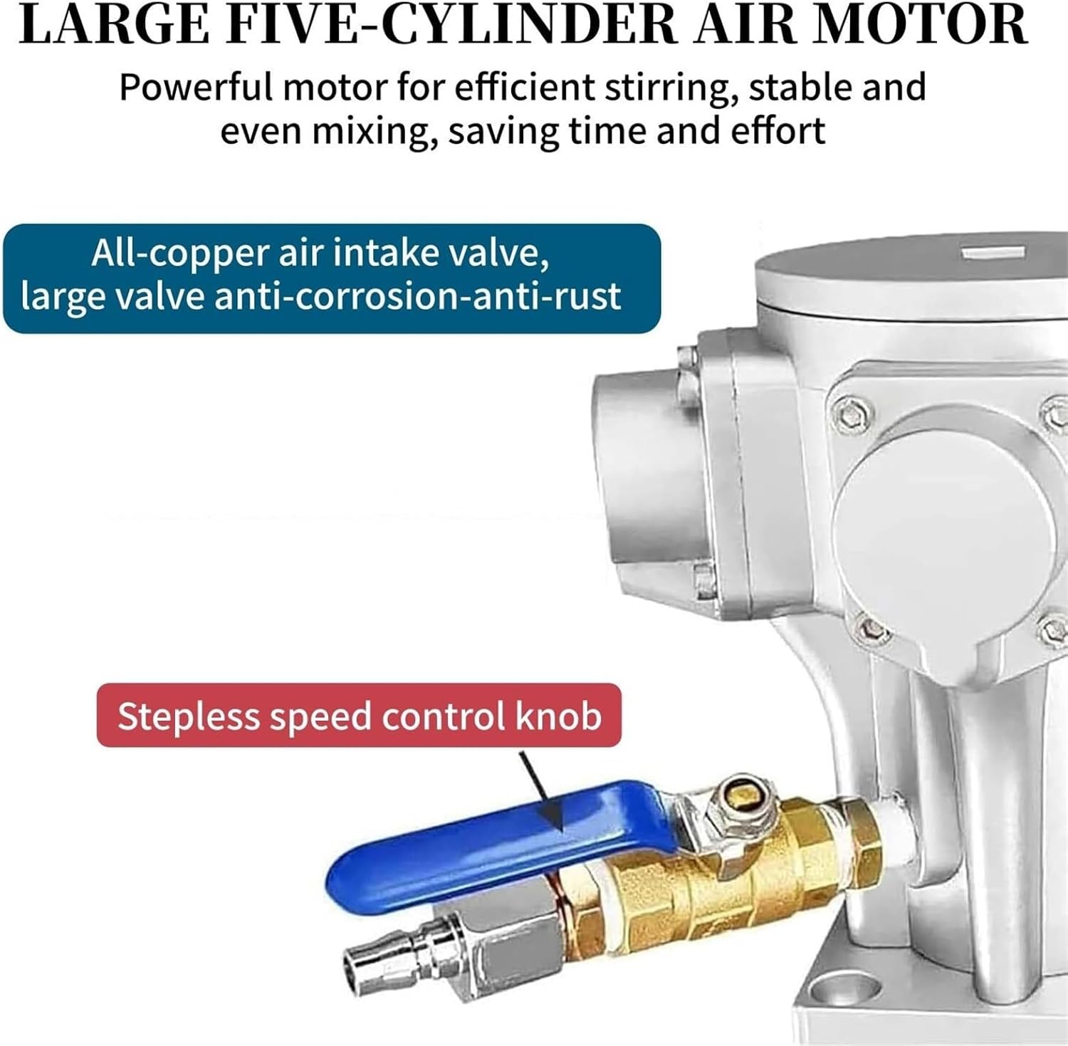 Electric Tank Mixer Machine, 265 Gallon IBC Air Agitator, Bracket Mixer, Folding Propeller, Paint Stirring Machine Mix Tool, Special for IBC Ton Barrels