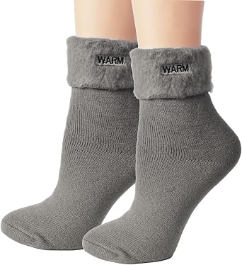 Womens Turn-Up Boot Socks Winter Ultra-Thick Soft Warm Cozy Crew Calf Socks Christmas Gift