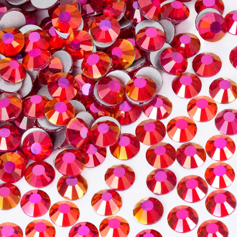 Jollin Crystal Flatback Rhinestones Gems for Crafts 1.4mm SS3, Magenta