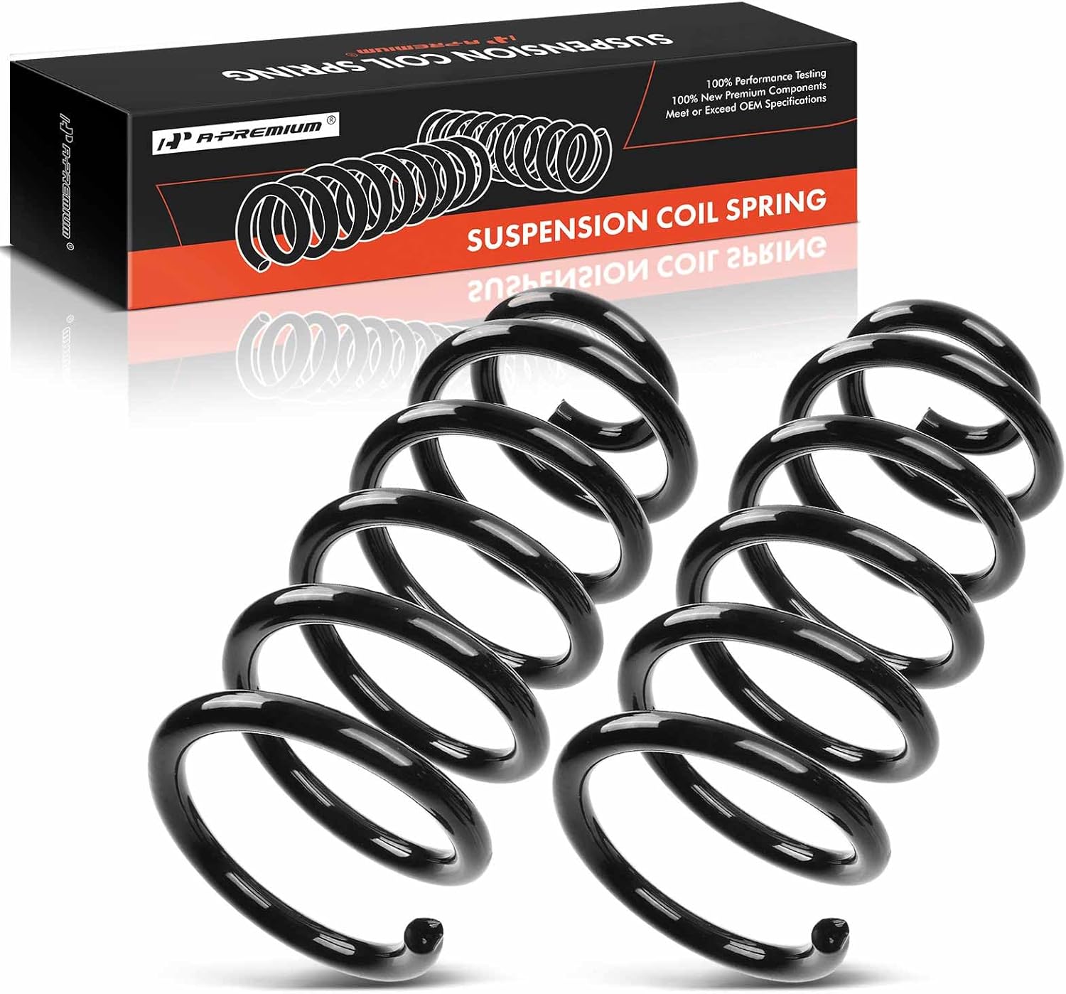 A-Premium 2Pcs Rear Suspension Coil Spring Set Compatible with Nissan Versa 2012-2019 1.6L, Driver and Passenger Side, Replace# 550203BA0B, 550203BA0C