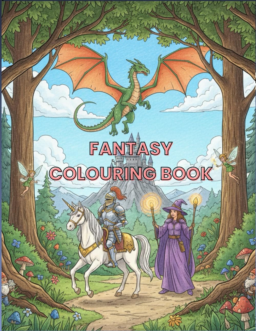 Fantasy colouring book