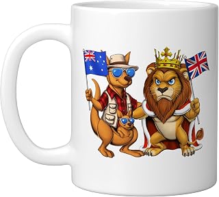 Australia Flag British UK England Proud Australian Heritage Ceramic Mug, White