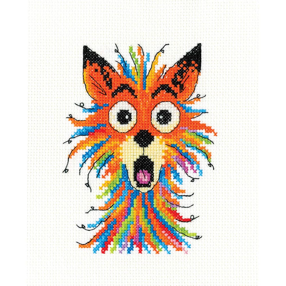 Heritage Crafts N/A Cross Stitch Kit - Party Aimals - Totally Foxed By Michael Learer - 14 Cout Aid