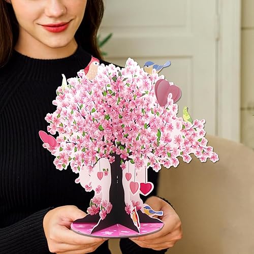 Miniatura 2 de iNFUN iNJOY Tarjeta de ramo de flores emergente para el día de la madre, lirio, ramo de flores de tamaño real de 10 pulgadas, tarjetas de