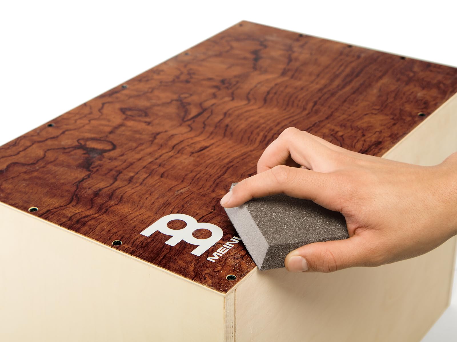 Meinl Percussion Deluxe Cajon Kit - Drum Box Grande Fai da Te - Include arnesi - Superficie di Suono in Radica (DMYO-CAJ-BU)