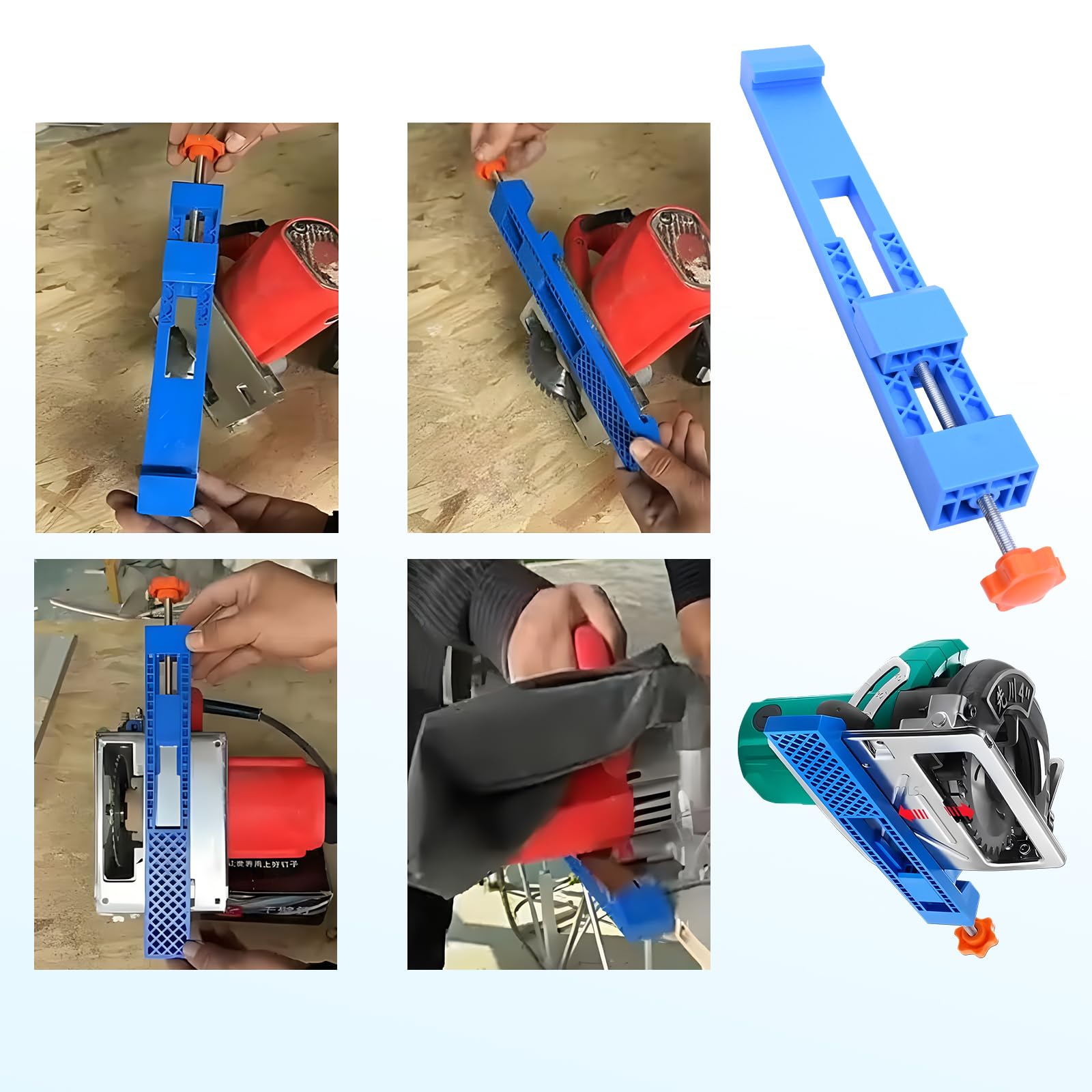 Adjustable Cutting Machine Base Guide, Portable Adjustable ABS Cutter Holder, Circular Saw Guide Rail - Image 4