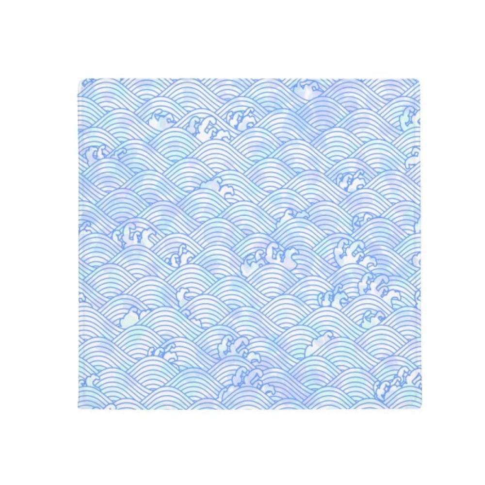 Tapis de sol carré cadeau déco motif japonais bleu 50X50cm