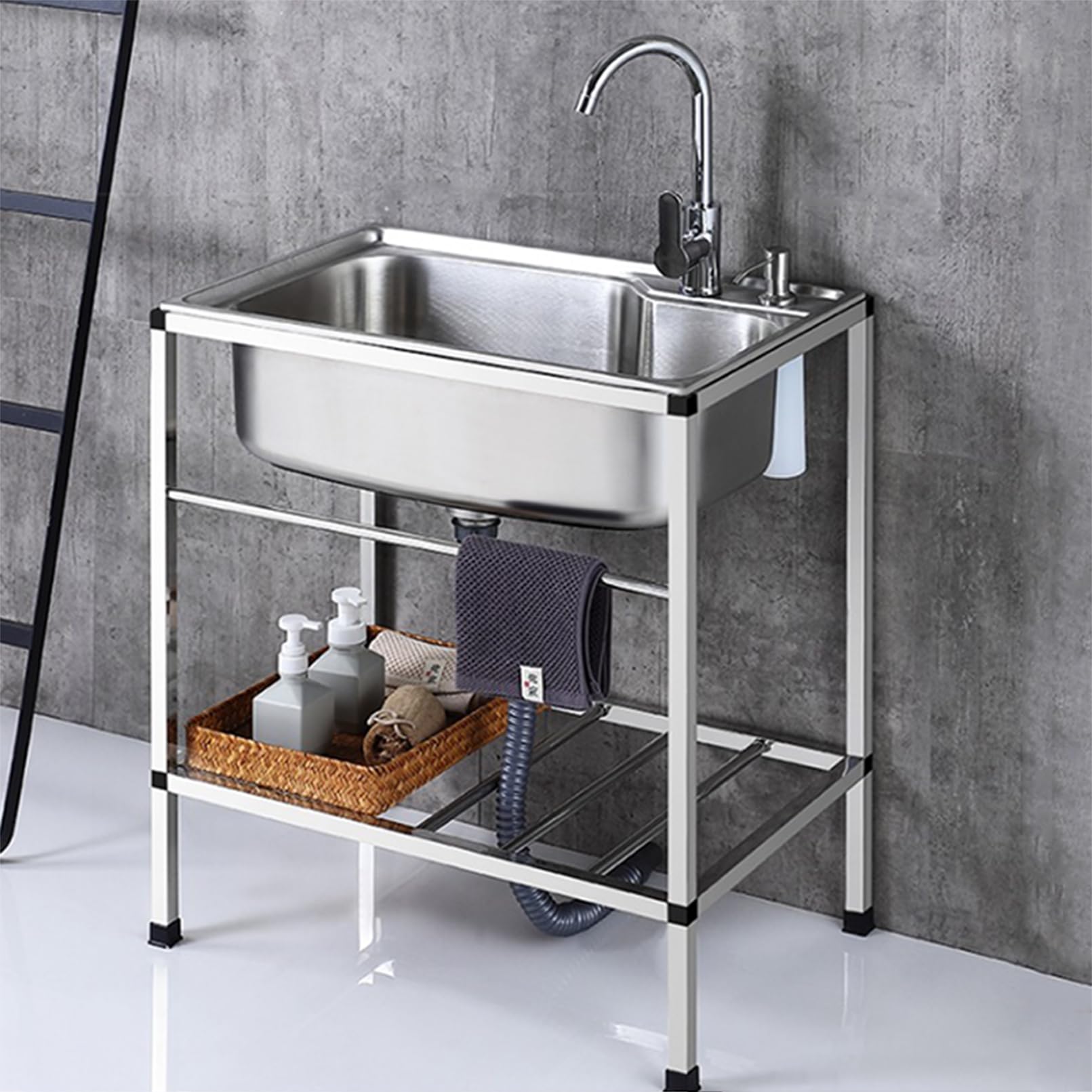 Évier de cuisine en acier inoxydable B58 au design professionnel et durable