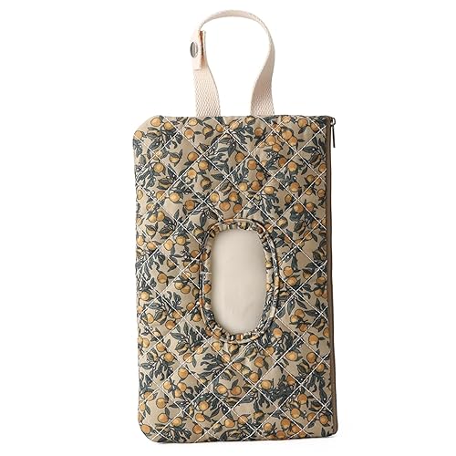 Miniatura 7 de Diaper and Wipes Pouch, Portable Refillable Floral Reusable Wipes Pouch Quilted Bag with Lanyard for Casual Travel Reusable