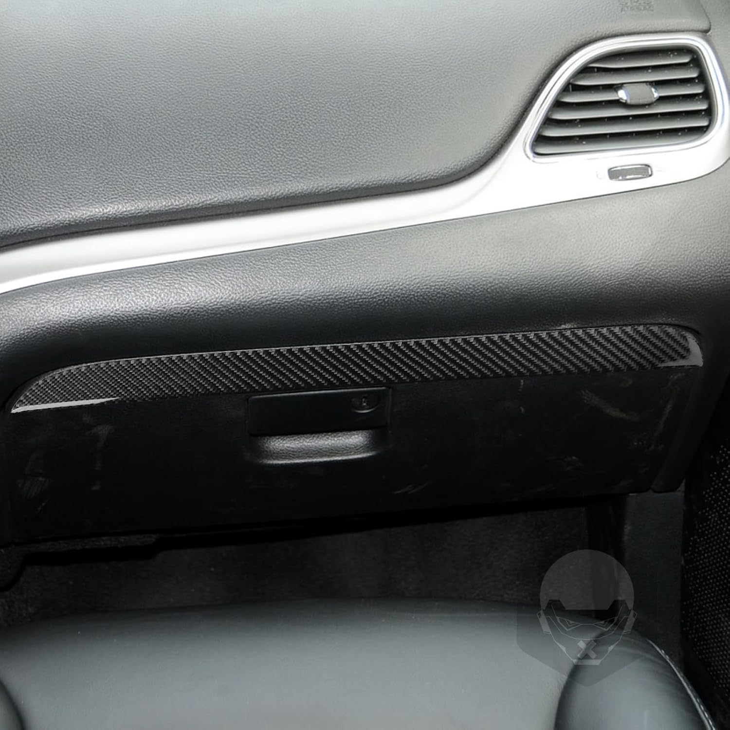 Real Premium 3K Carbon Fiber Passenger Side Storage Box Decorative Strip Trim Cover Decoration Compatible with Dodge Journey 2011 2012 2013 2014 2015 2016 2017 2018 2019 2020 Interior Accessories